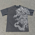 Cherry Blossom Dragon Oversized Washed T-Shirt
