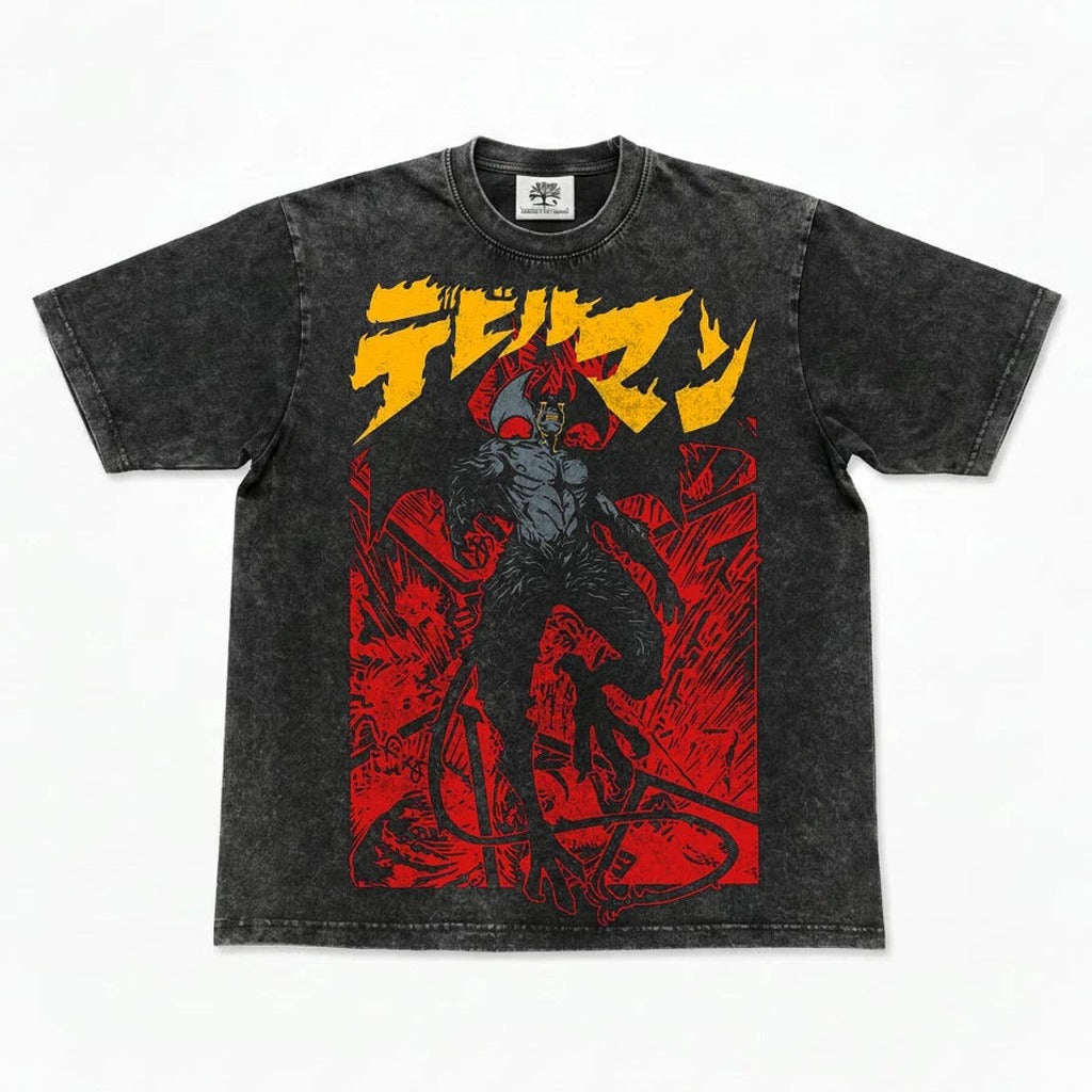 Demon Hero Red Washed T-Shirt