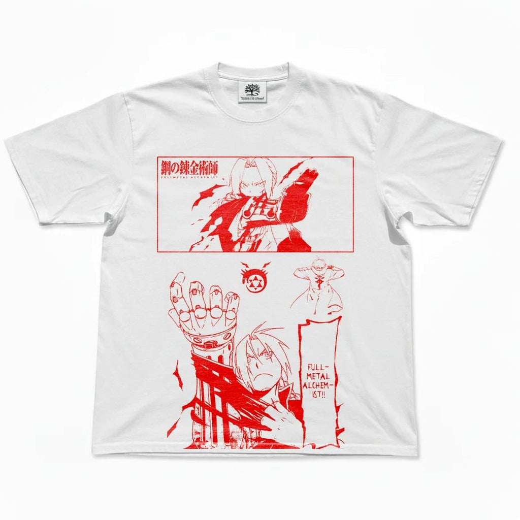 Edward Elric Red Manga Oversized T-Shirt