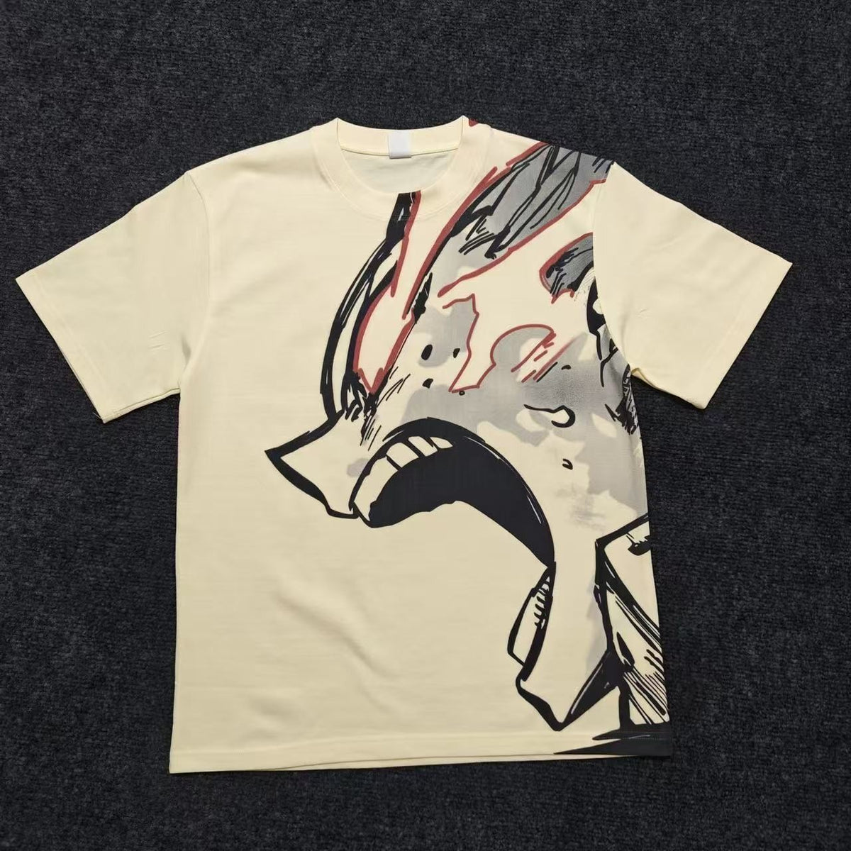 Explosive Rage Manga Oversized T-Shirt real photo