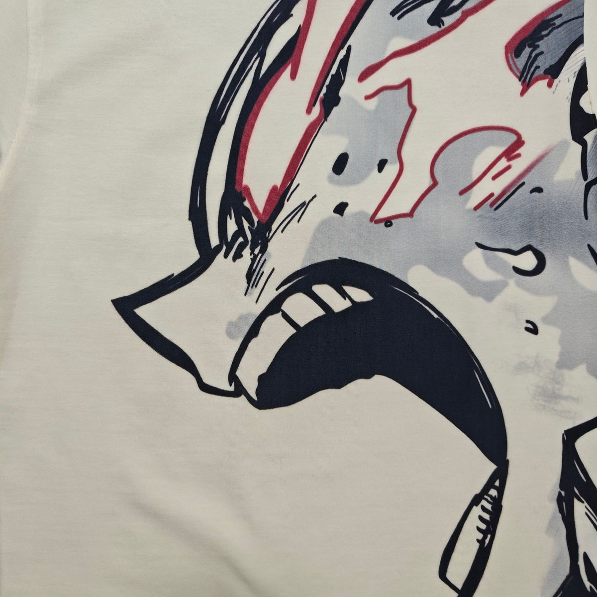 Explosive Rage Manga Oversized T-Shirt real photo close-up
