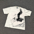 Falling Assassin Ink Sketch Oversized T-Shirt