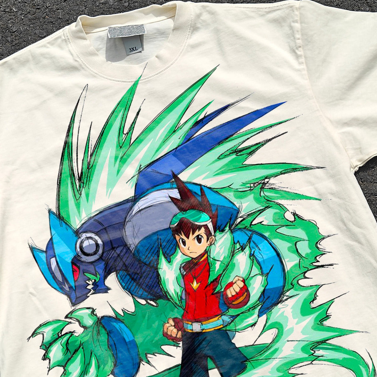 Geo & Omega-Xis Oversized T-Shirt, print detail