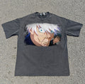 Gojo Shocked Face Oversized Washed T-Shirt