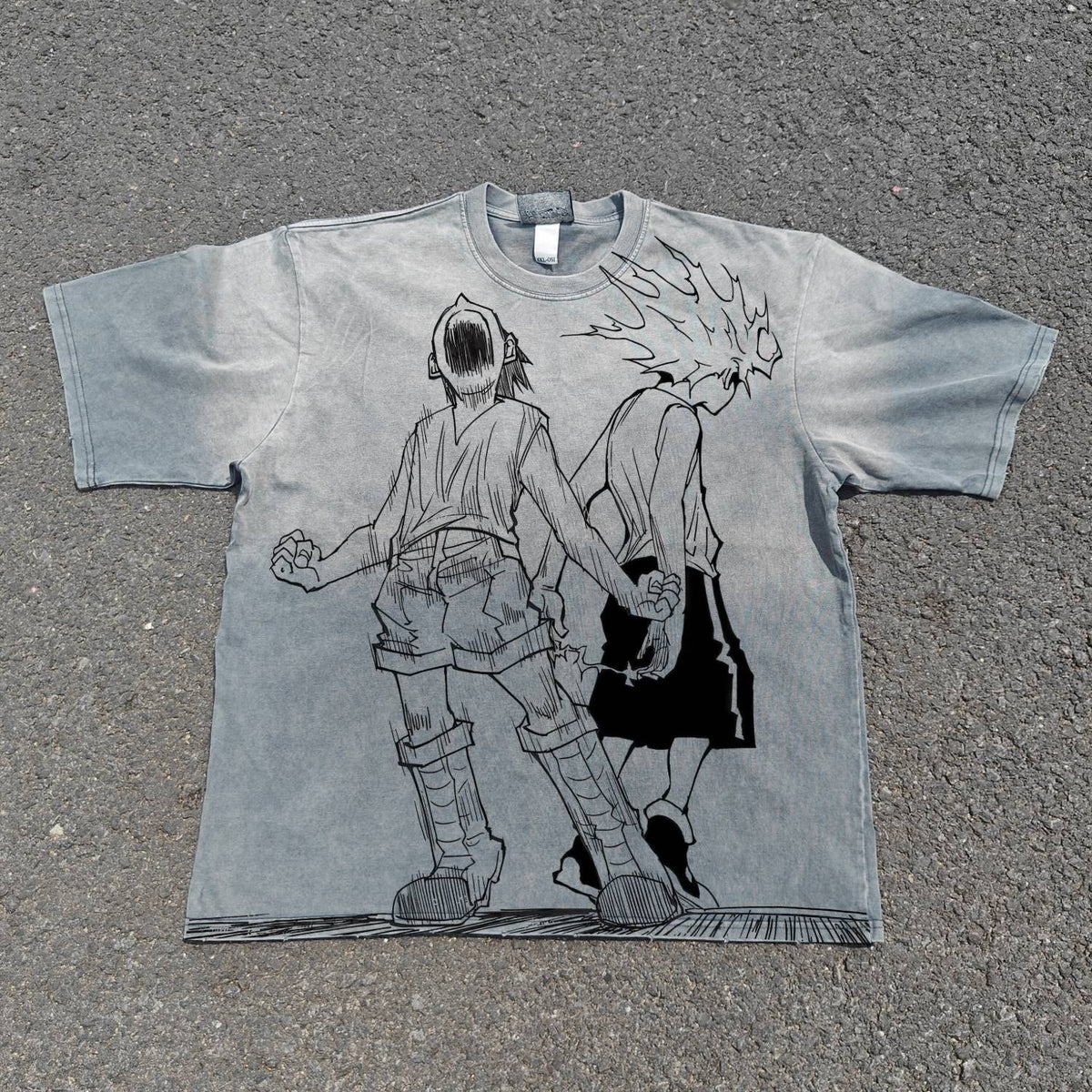 Gon & Killua Back to Back Oversized Washed T-Shirt