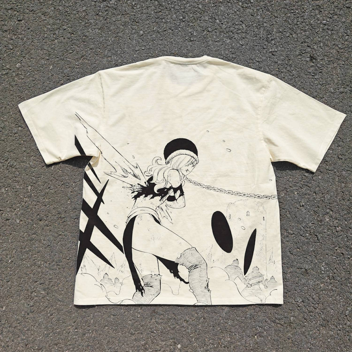 Gray & Juvia Double Sided Oversized T-Shirt, back
