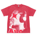 Headphones Star Portrait Oversized Washed T-Shirt
