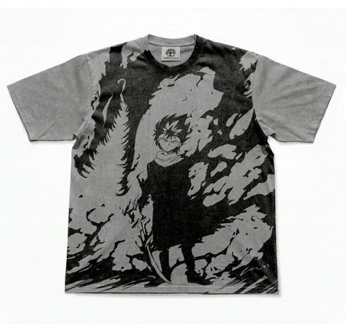 Hiei Oversized Washed T-Shirt, Vintage Wash