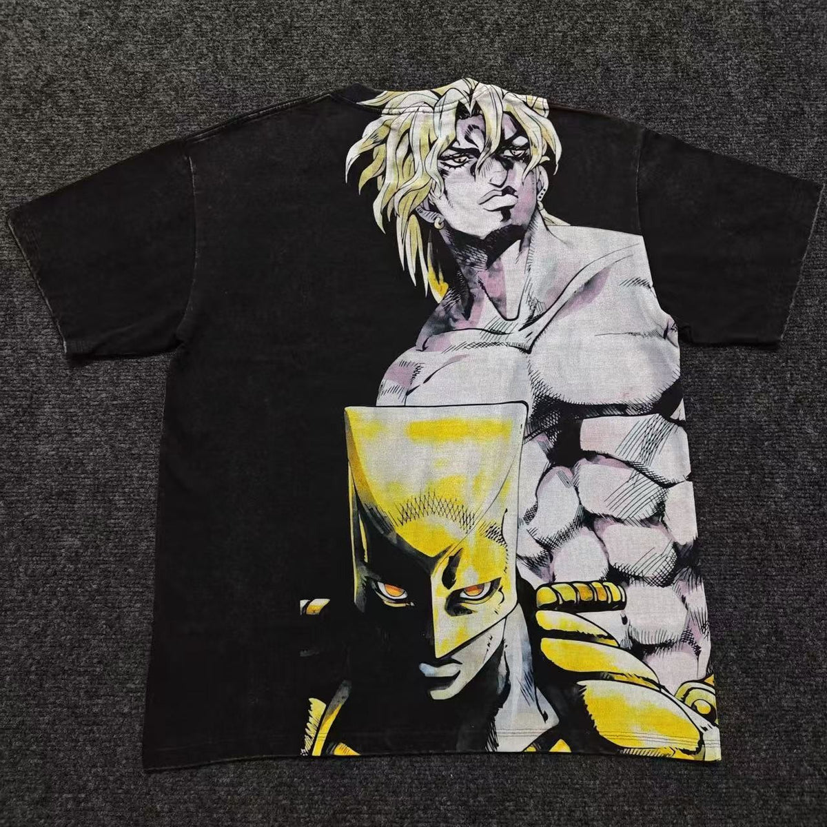 Real photo of the Jotaro & Star Platinum Oversized Washed T-Shirt, back