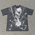 Kakashi Lightning Blade Oversized Washed T-Shirt