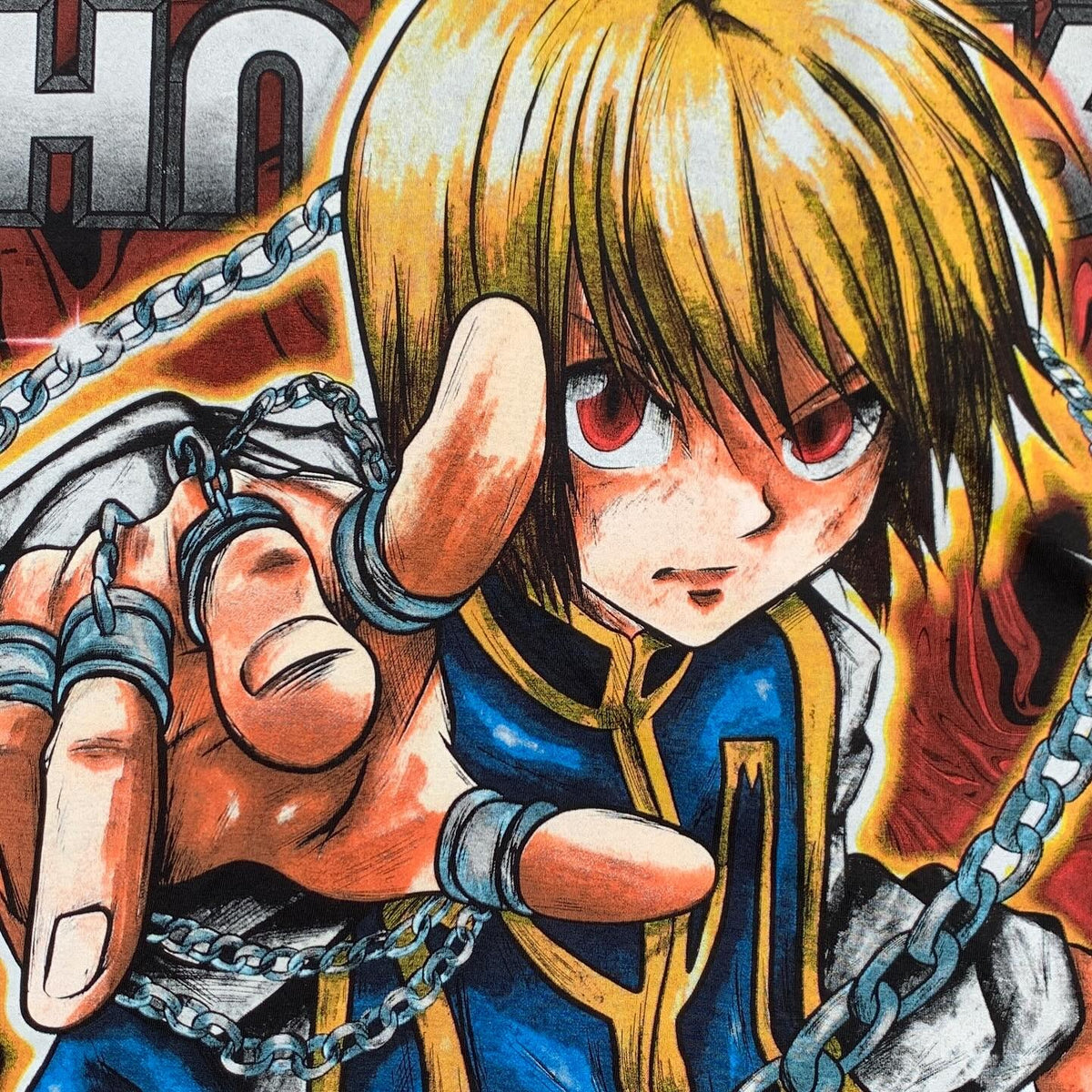 Kurapika Chains Double Sided Oversized T-Shirt, front detail