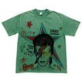Lightning Bolt Star Portrait Oversized Washed T-Shirt