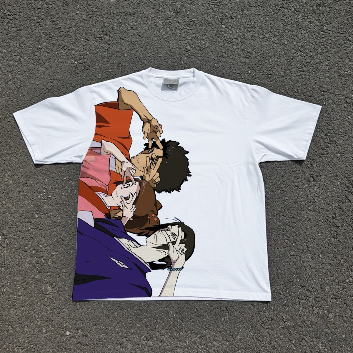 Mugen, Fuu & Jin Double Sided Oversized T-Shirt, front
