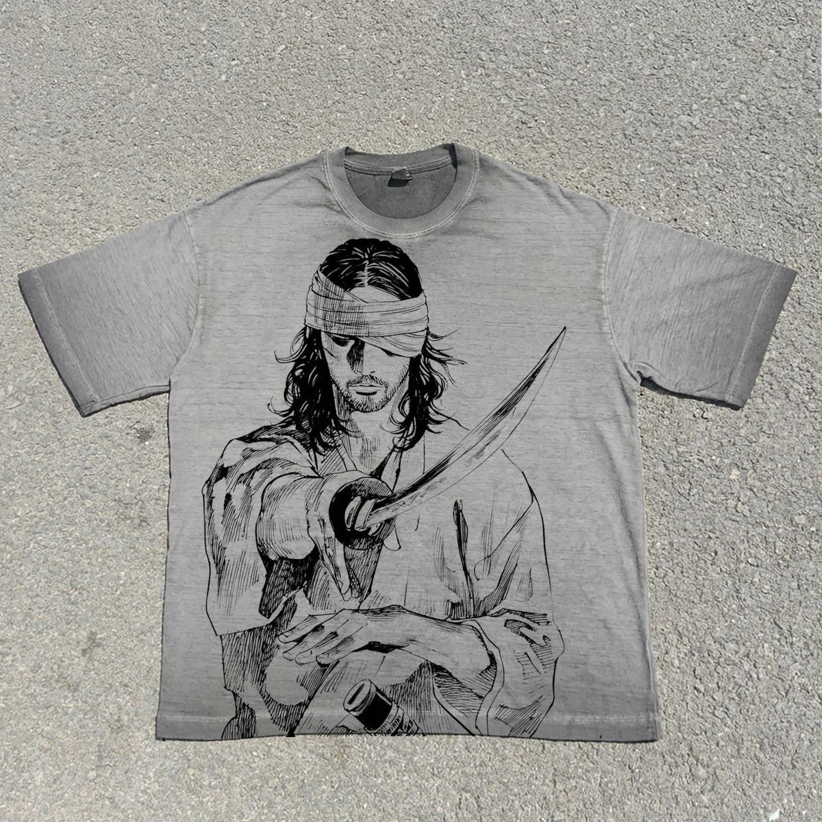 Musashi Blindfold Oversized Washed T-Shirt