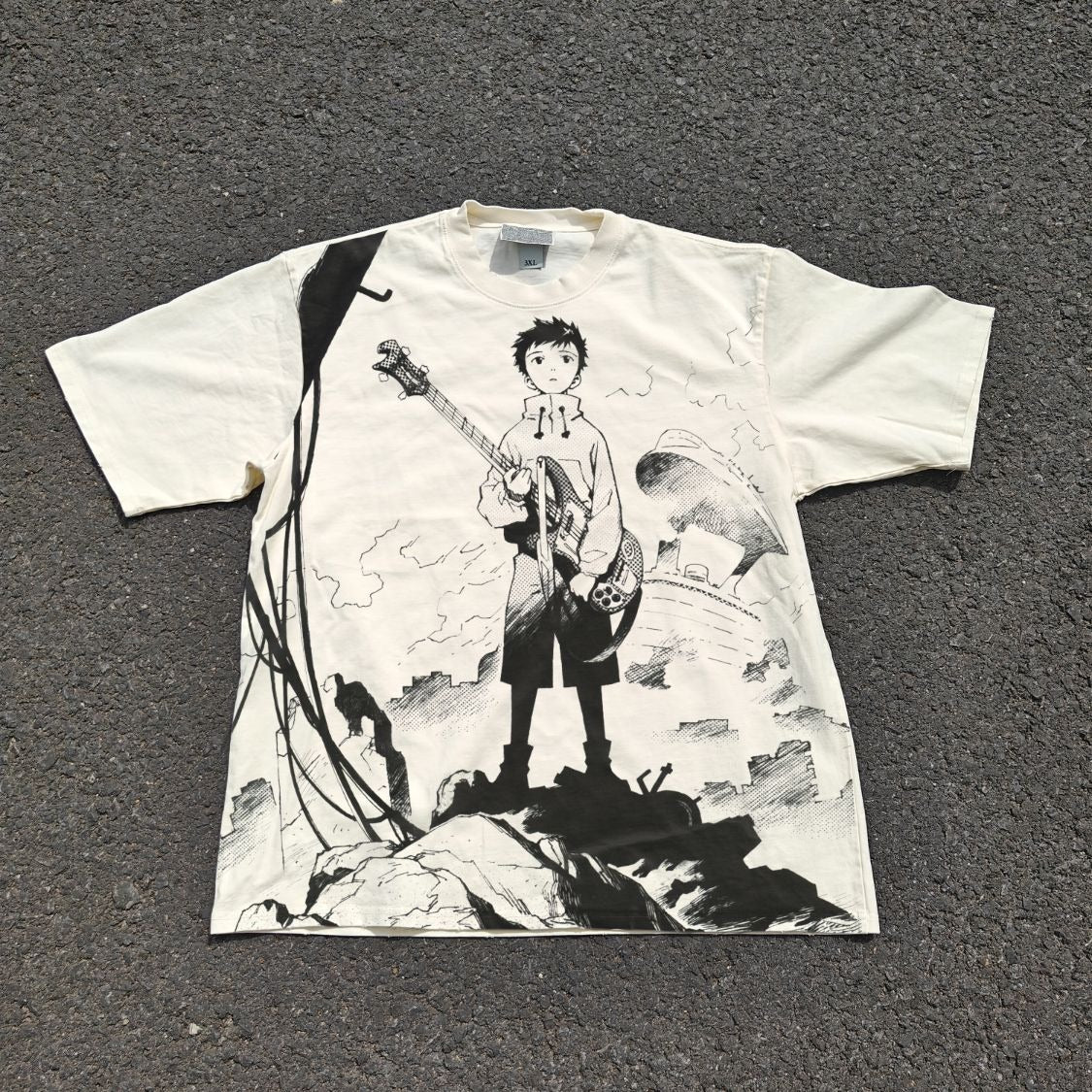 Naota Bass Wasteland Manga Oversized T-Shirt