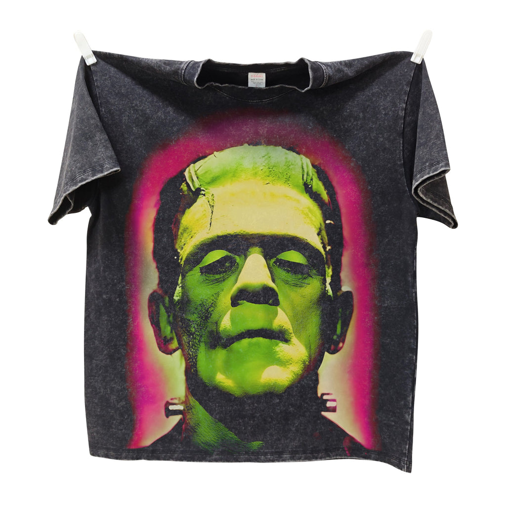 Real photo of the Neon Monster Portrait Oversized Washed T-Shirt
