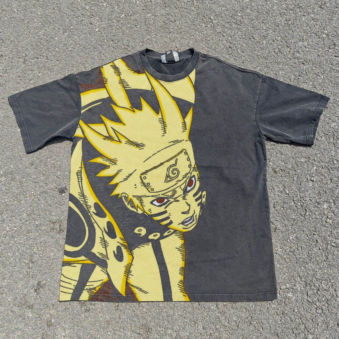 Nine-Tails Chakra Mode Oversized Washed T-Shirt