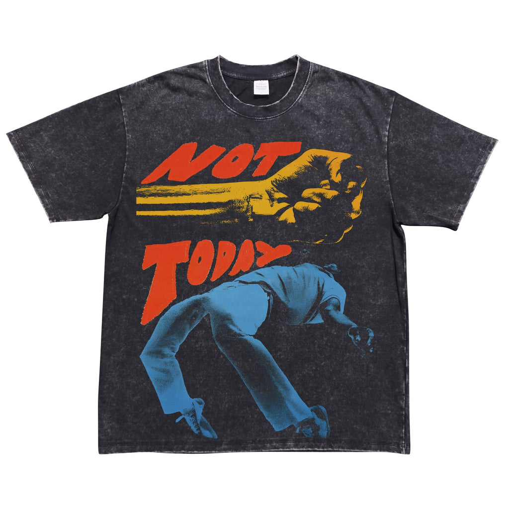 Not Today Pop Art Oversized Washed T-Shirt