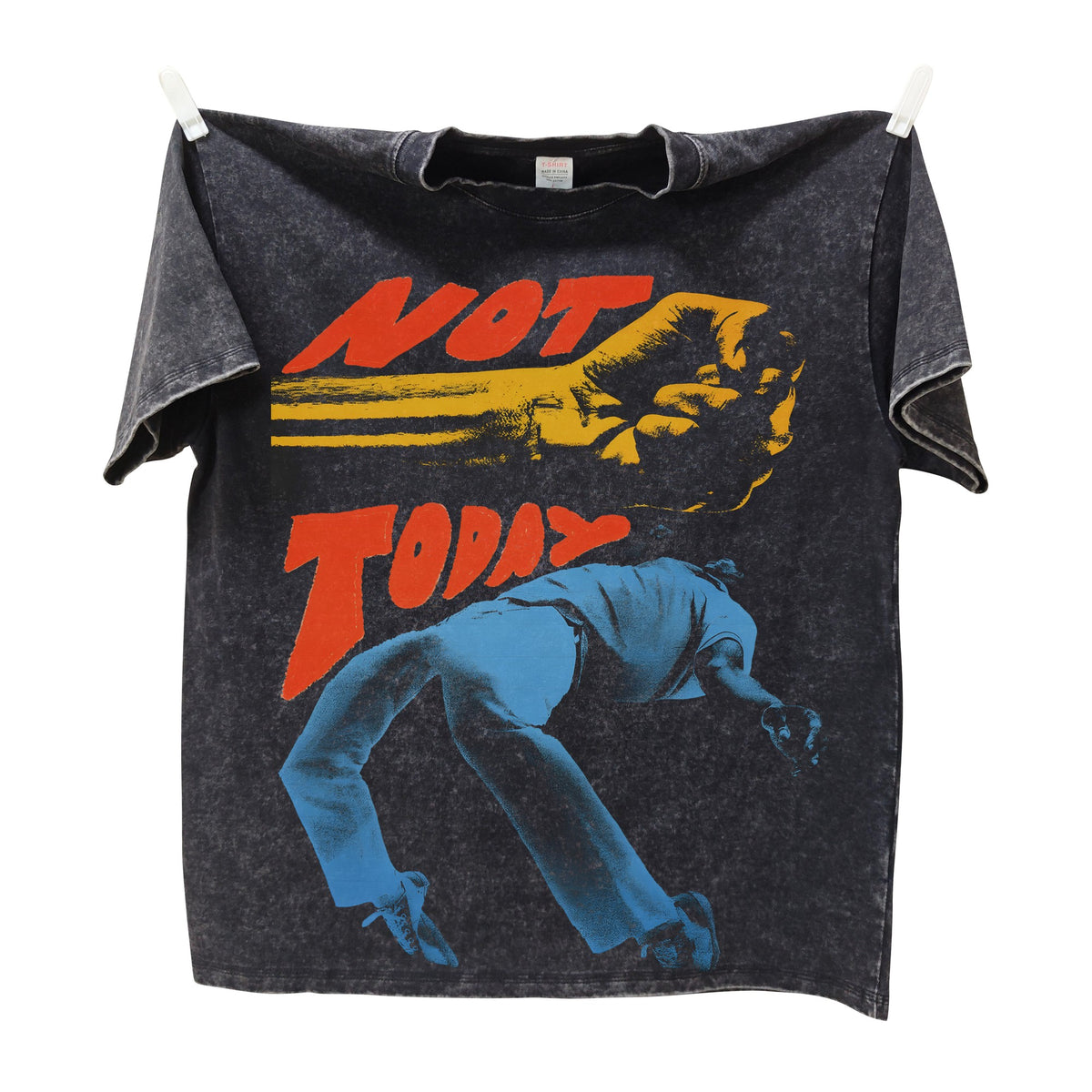 Real photo of the Not Today Pop Art Oversized Washed T-Shirt