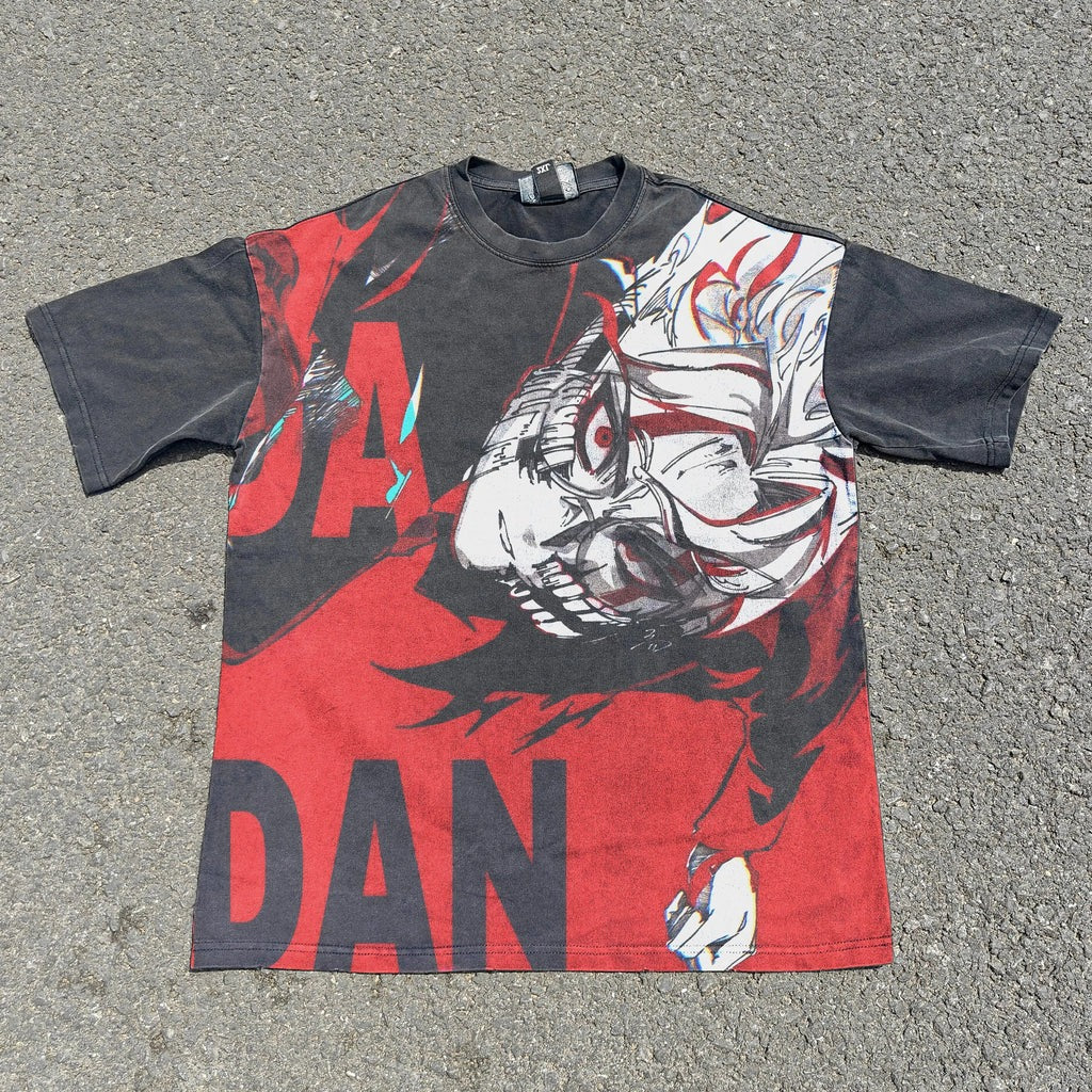 Okarun Possessed Oversized Washed T-Shirt