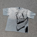 Okarun Turbo Grin Oversized Washed T-Shirt
