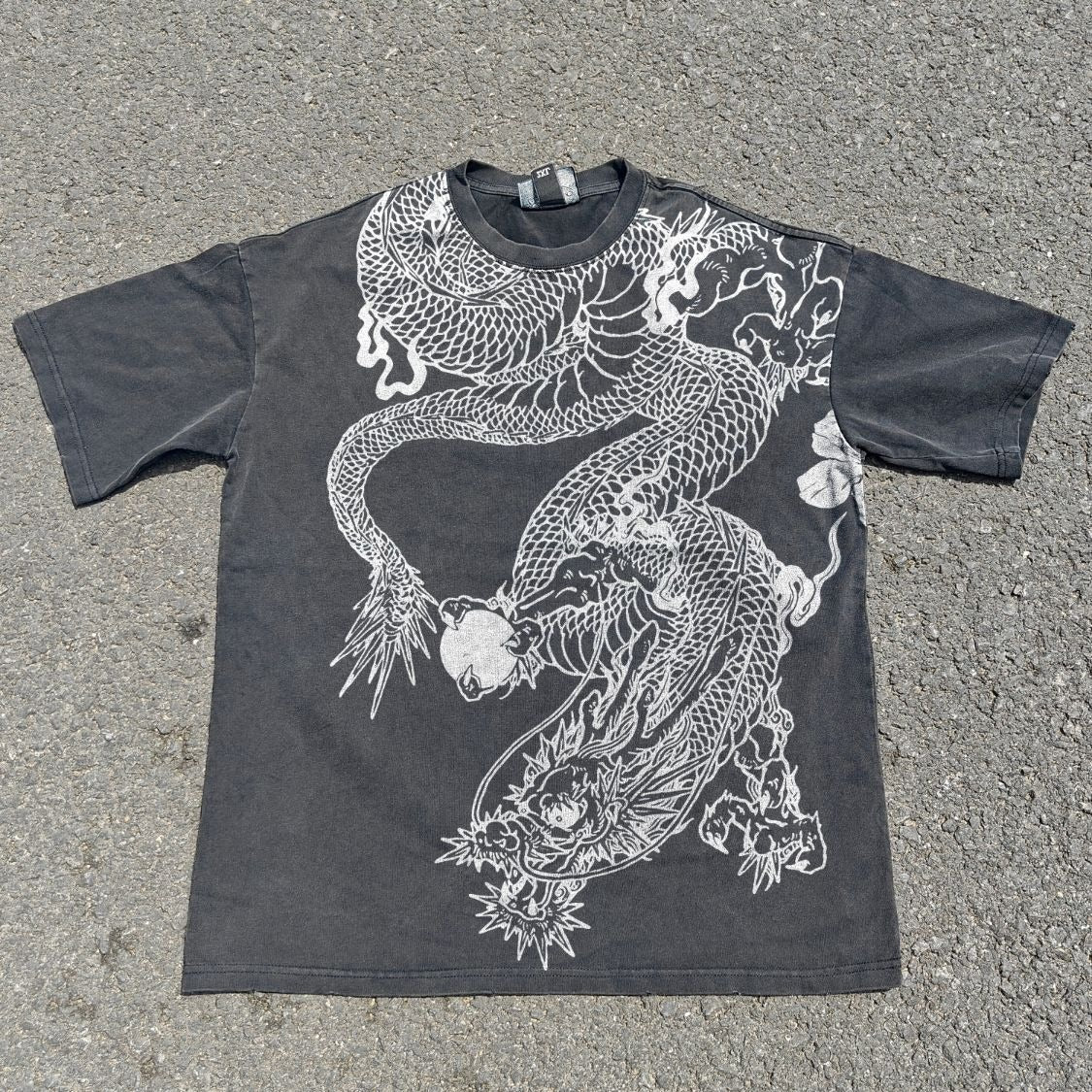 Pearl Dragon Oversized Washed T-Shirt