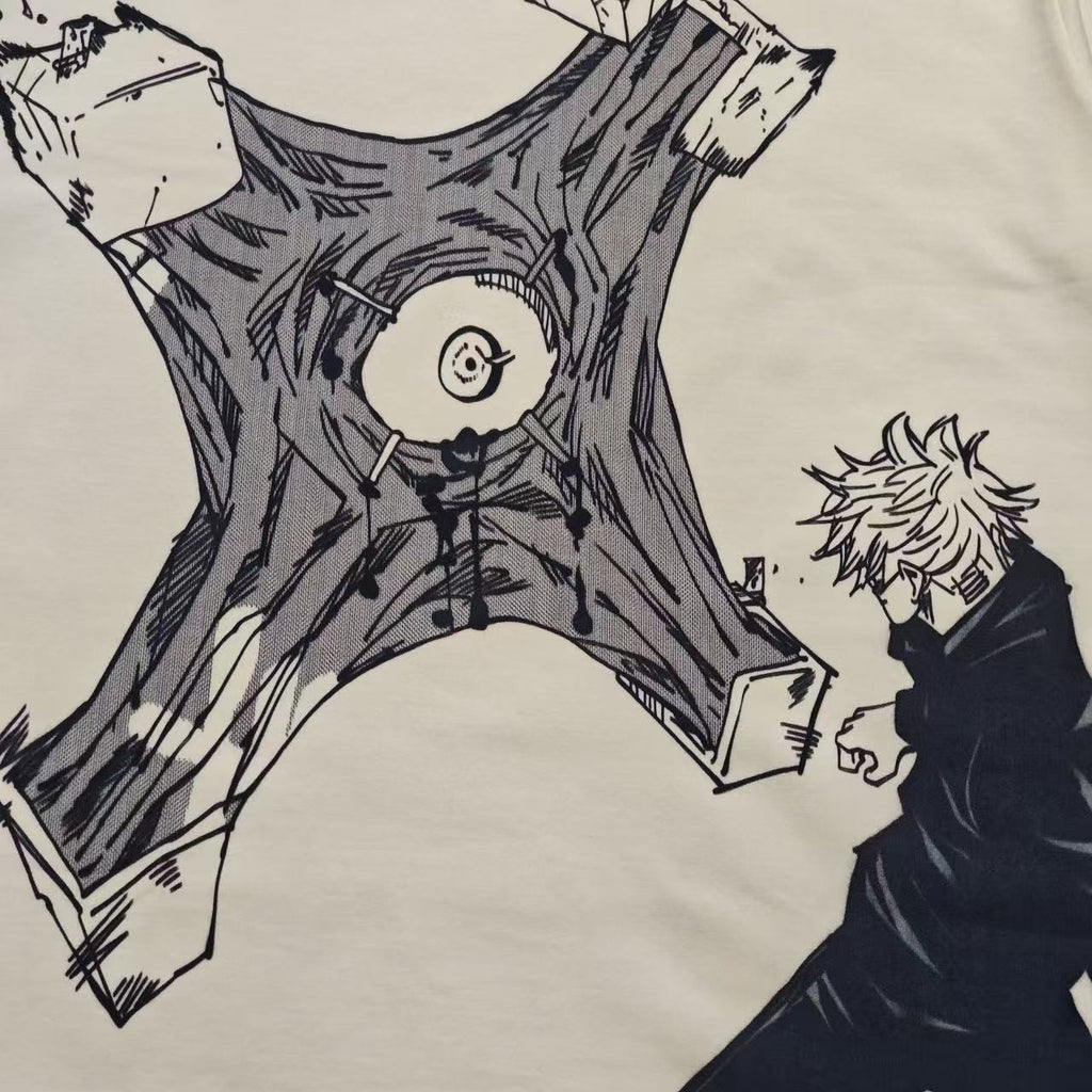 Prison Realm Oversized T-Shirt real photo close-up