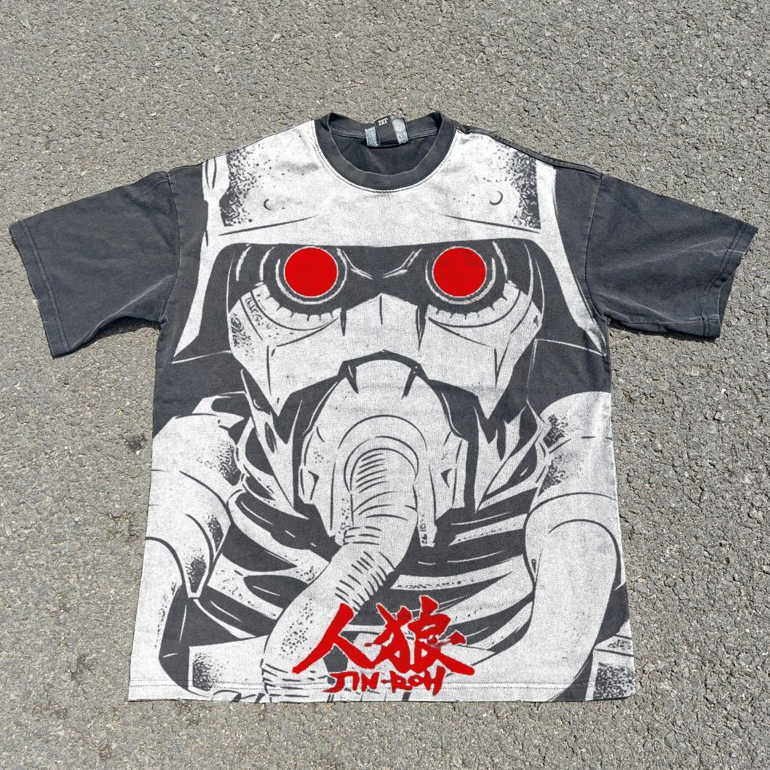 Protect Gear Mask Manga Oversized Washed T-Shirt