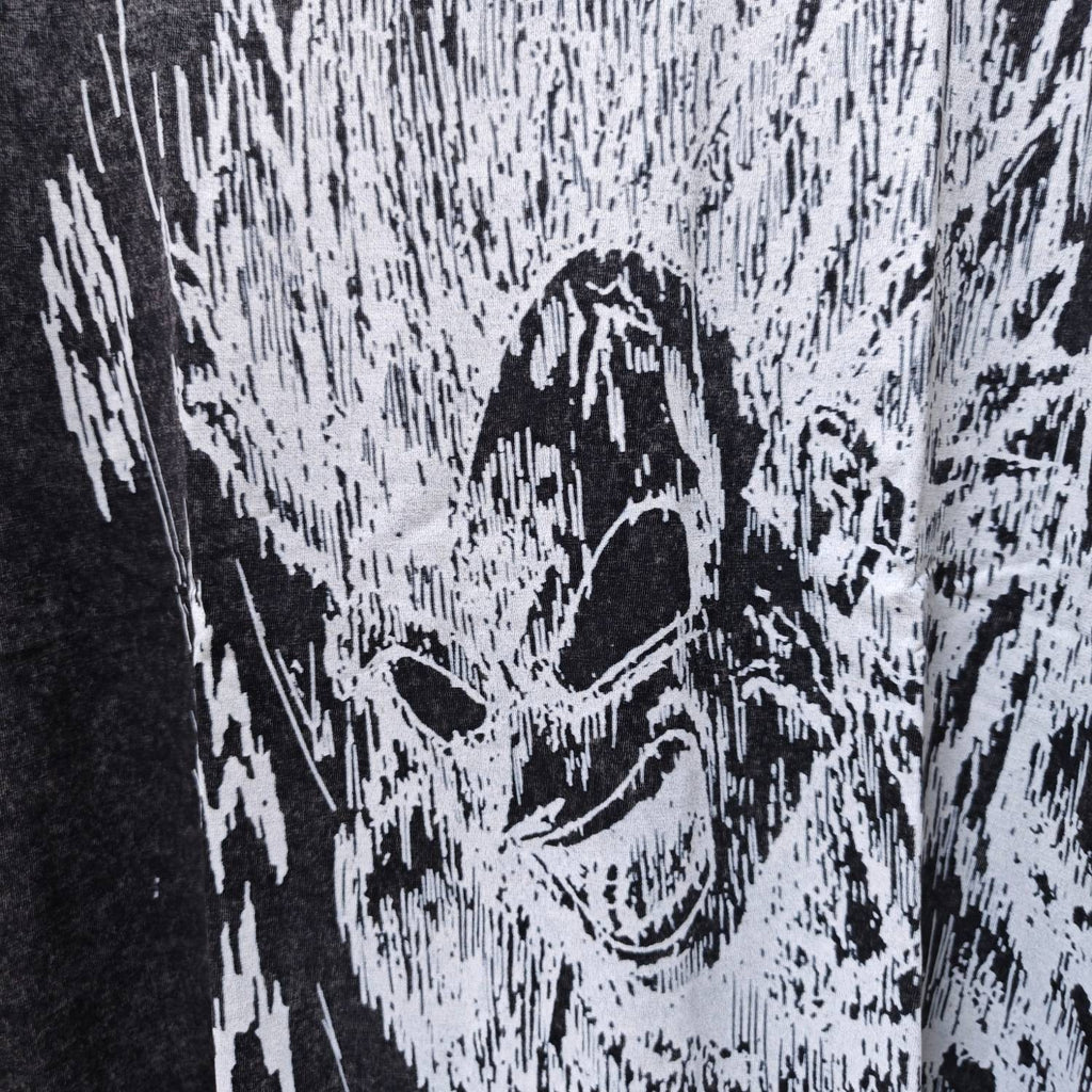 Real photo of the Ultra Ego Super Saiyan Oversized T-Shirt, print close-up