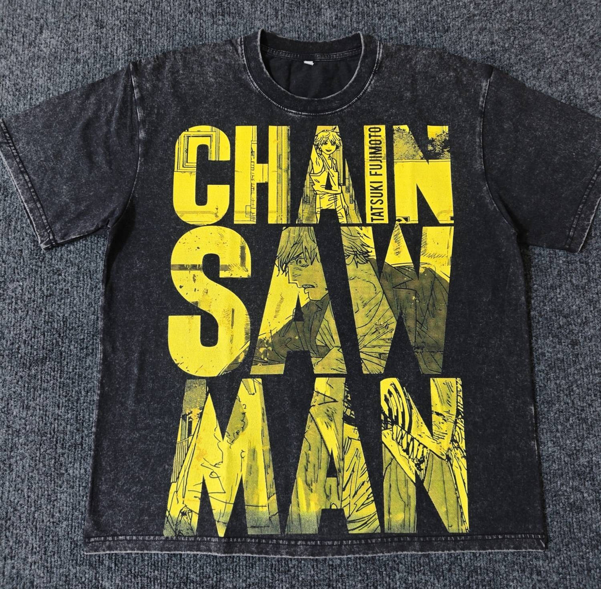 Real photo of the CSM Big Font Graphic Print Washed T-Shirt