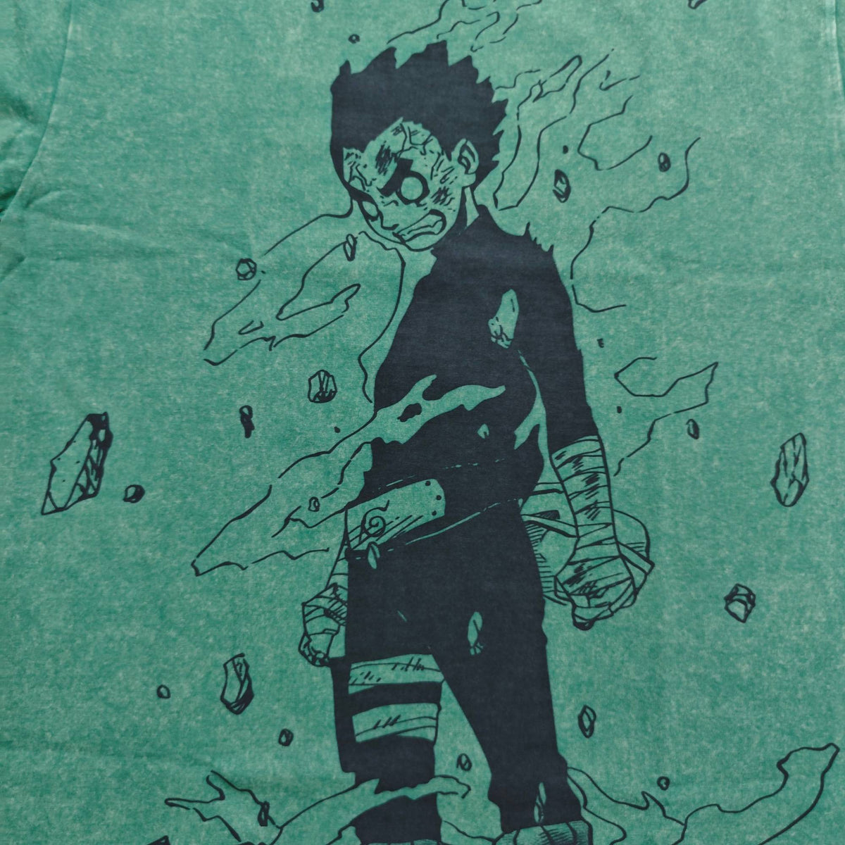 Real photo of the Ink Style Rock Lee Oversized Washed T-Shirt
