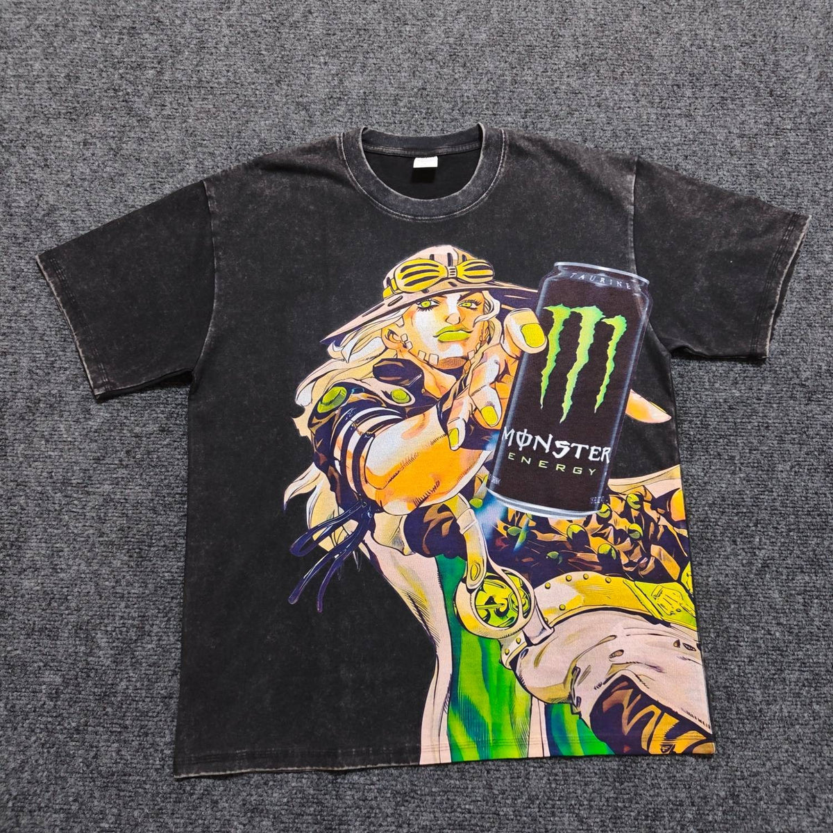 Real photo of the Zeppeli & Energy Drink Washed Oversized T-Shirt