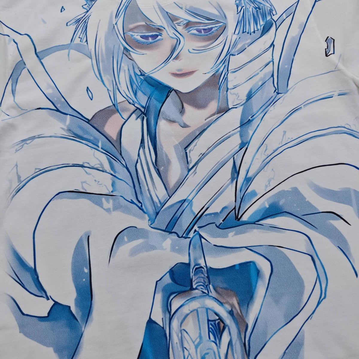 Real photo of the Rukia White Haze Oversized T-Shirt
