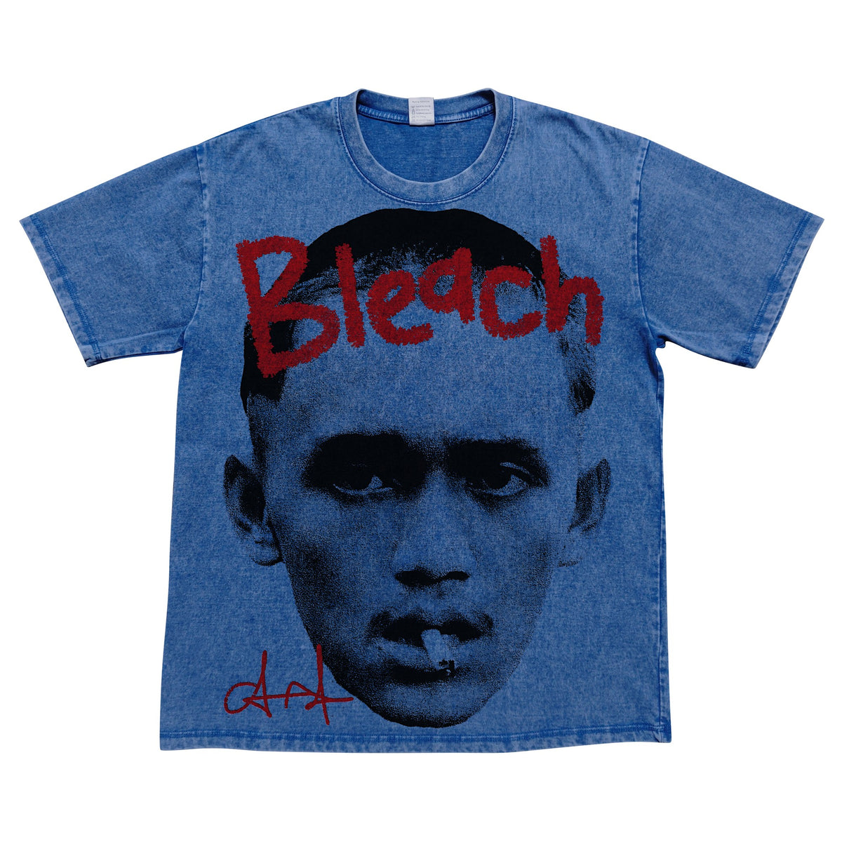 Red Script Portrait Oversized Washed T-Shirt