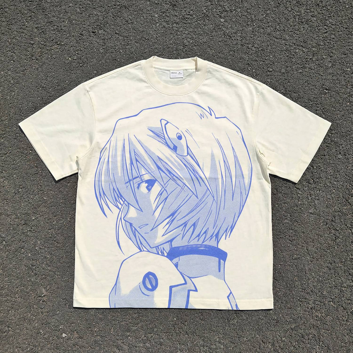 Rei Ayanami Blue Manga Oversized T-Shirt