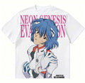 Rei Ayanami Plugsuit Graffiti Oversized T-Shirt