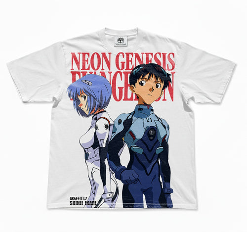 Rei & Shinji Graffiti Oversized T-Shirt