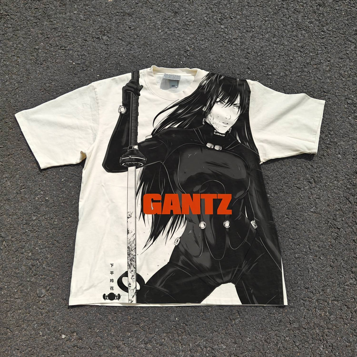 Reika Black Suit Katana Oversized T-Shirt