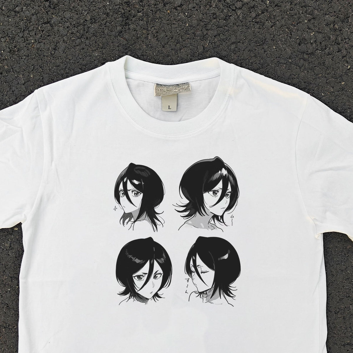 Rukia Four Moods T-Shirt, print detail
