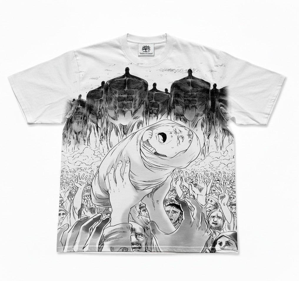 Rumbling Colossal Titans Manga Oversized T-Shirt