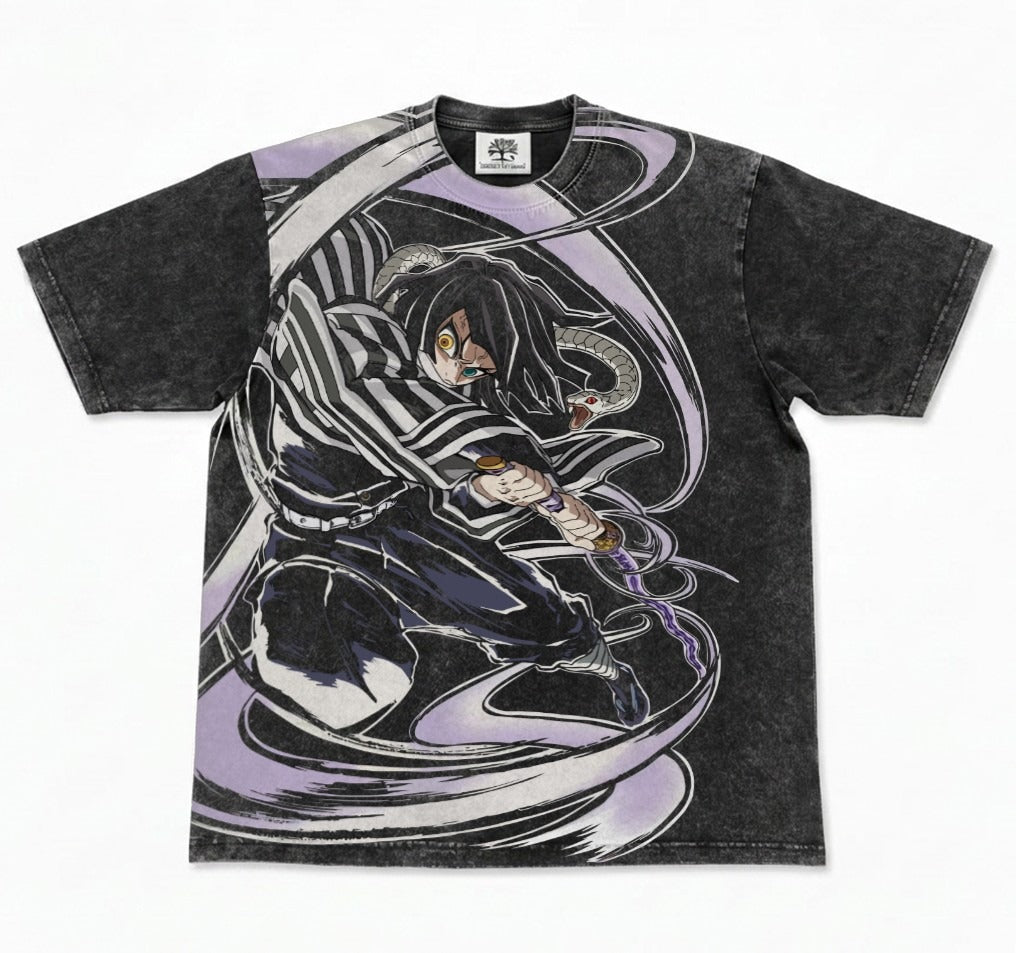 Serpent Breathing Oversized Washed T-Shirt, 300gsm Heavy