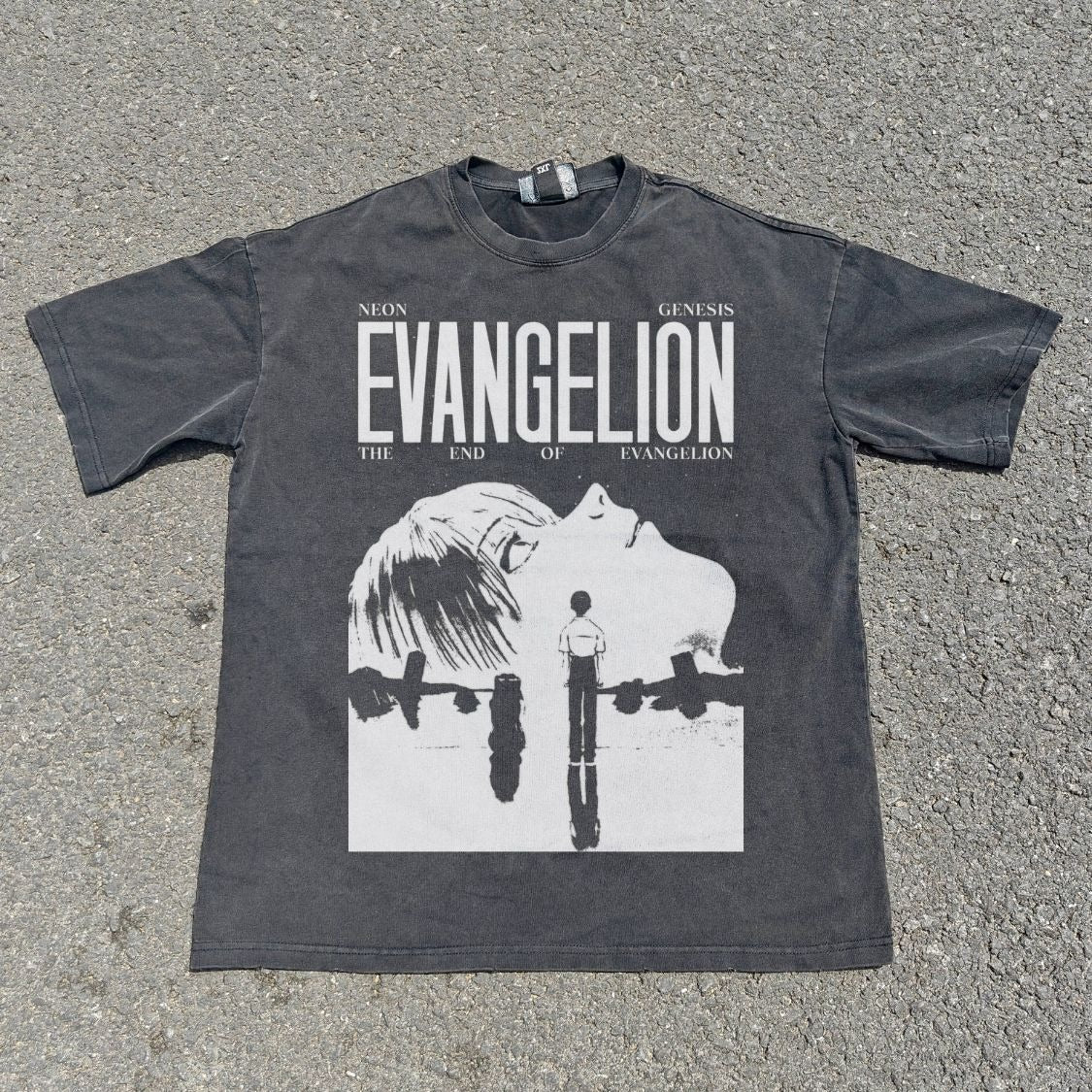 Shinji Final Scene Poster Oversized Washed T-Shirt