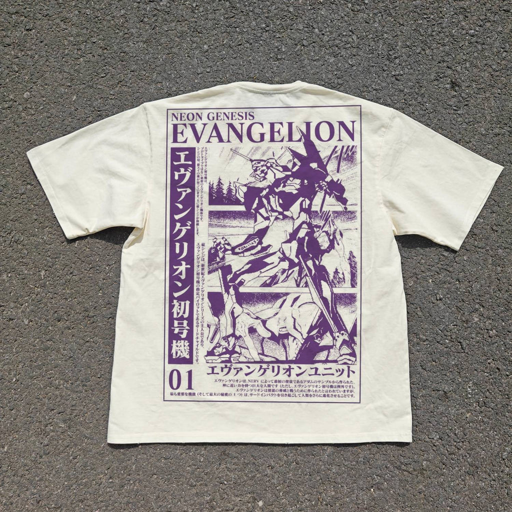 Unit-01 Line Art & Poster Double Sided Oversized T-Shirt, back