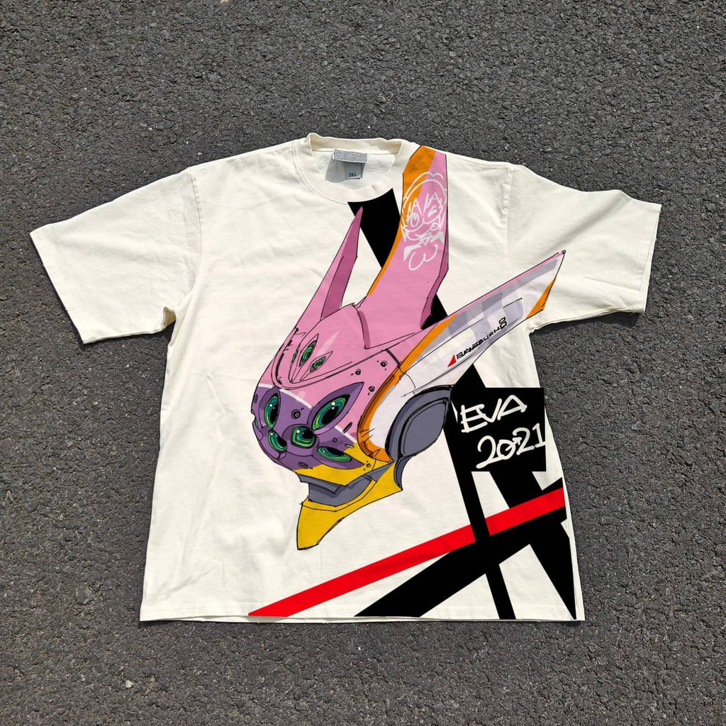 Unit-08 Pink Head Sketch Oversized T-Shirt