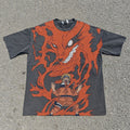 Uzumaki & Nine-Tails Fox Oversized Washed T-Shirt