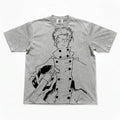 Vash Stampede Line Art Washed Grey T-Shirt