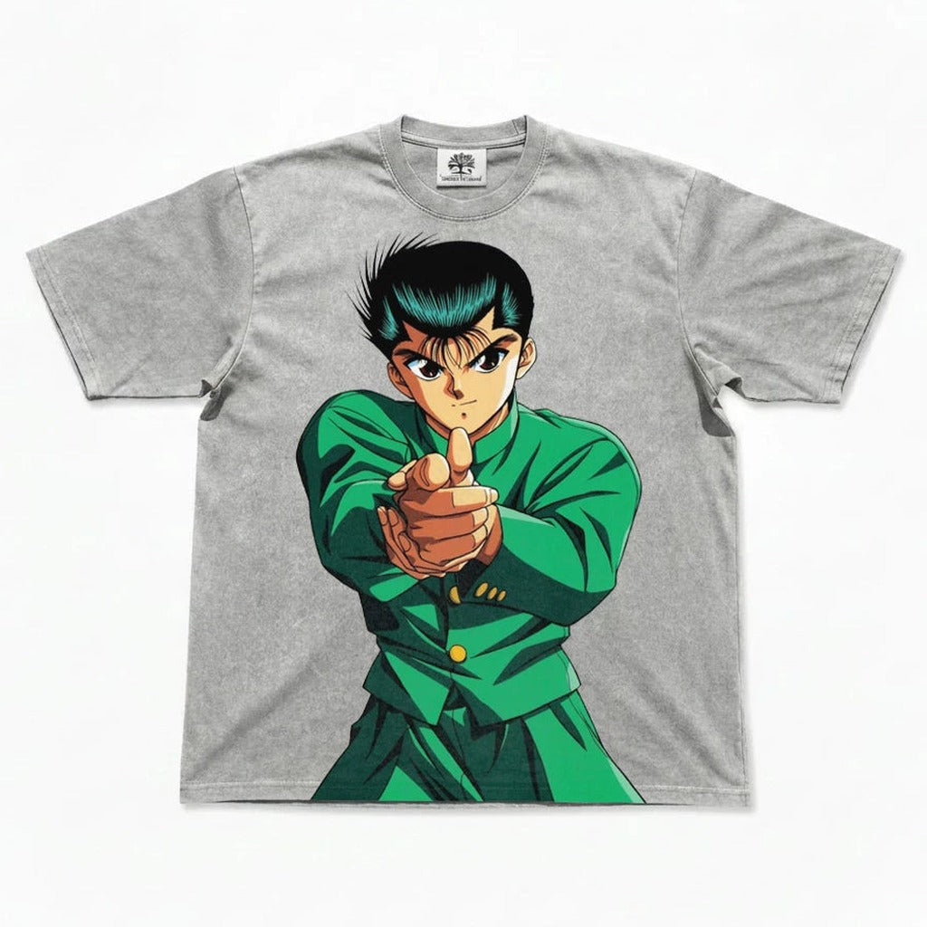Yusuke 90s Washed Grey T-Shirt